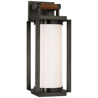 Ralph Lauren Northport Medium Bracketed LED Wall Lantern Bronze and Teak