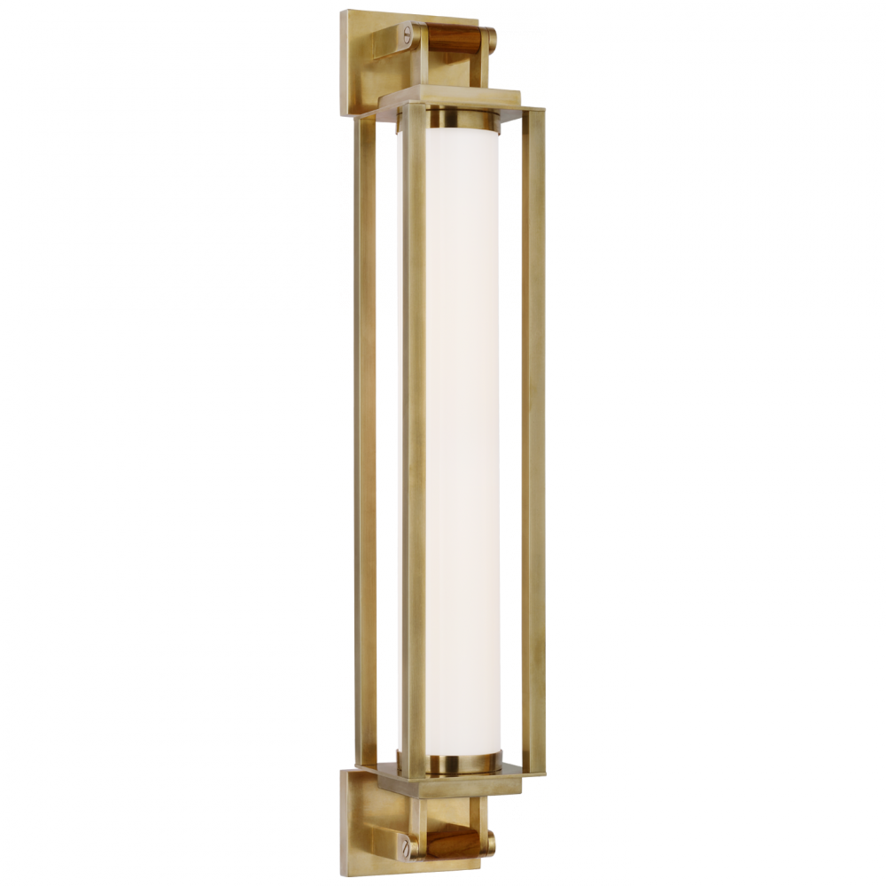 Ralph Lauren Northport 24-in LED Linear Sconce Natural Brass and Teak
