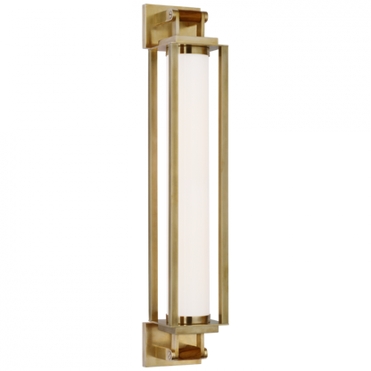 Ralph Lauren Northport 24-in LED Linear Sconce Natural Brass and Teak