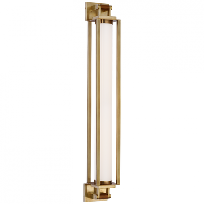 Ralph Lauren Northport 32-in LED Linear Sconce Natural Brass and Teak