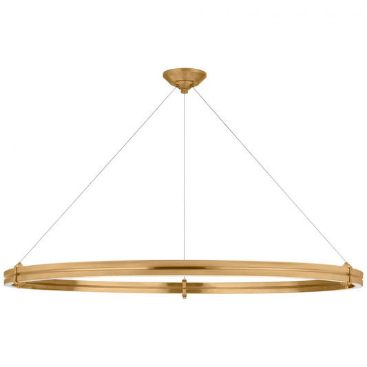 Ralph Lauren Paxton 48-in LED Ring Chandelier Natural Brass