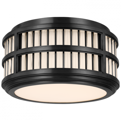 Ralph Lauren Perren 12-in LED Flush Mount Bronze and Glass Rods