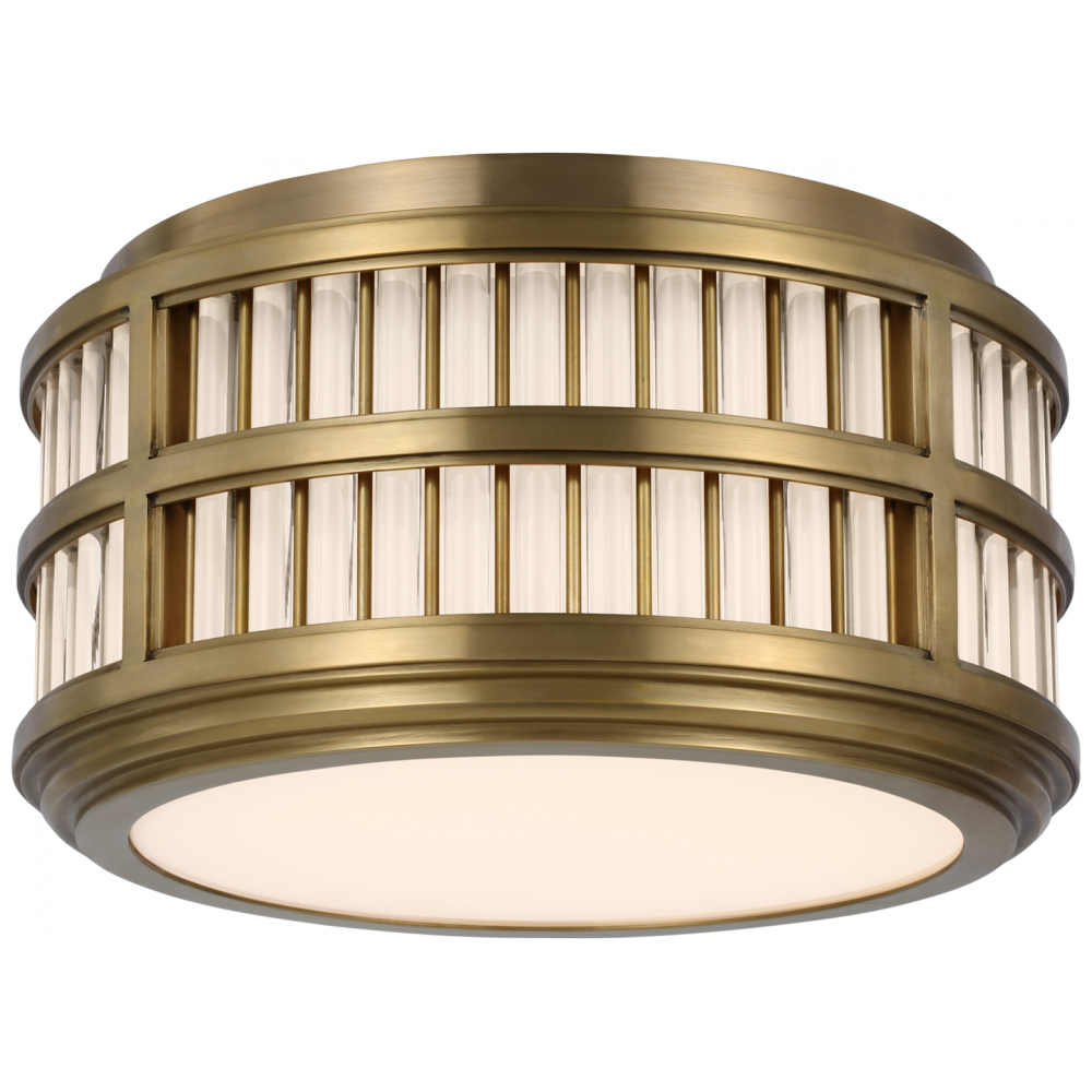 Ralph Lauren Perren 12-in LED Flush Mount Natural Brass and Glass Rods