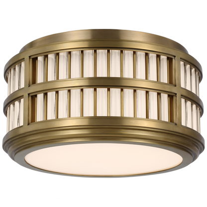 Ralph Lauren Perren 12-in LED Flush Mount Natural Brass and Glass Rods
