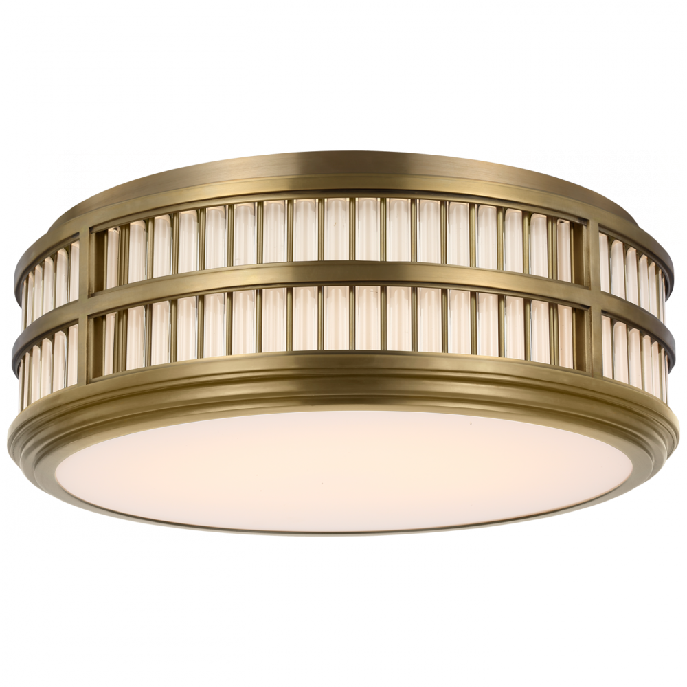 Ralph Lauren Perren 18-in LED Flush Mount Natural Brass and Glass Rods