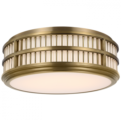 Ralph Lauren Perren 18-in LED Flush Mount Natural Brass and Glass Rods