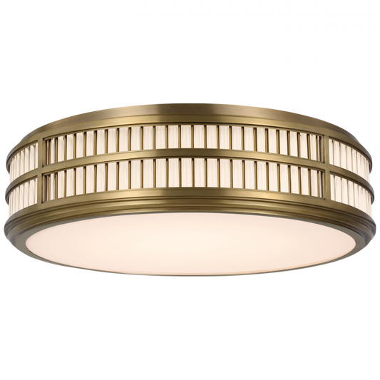 Ralph Lauren Perren 24-in LED Flush Mount Natural Brass and Glass Rods
