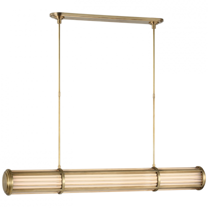 Ralph Lauren Perren Large LED Linear Chandelier Natural Brass