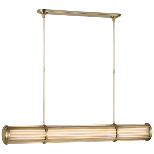 Ralph Lauren Perren Large LED Linear Chandelier Natural Brass