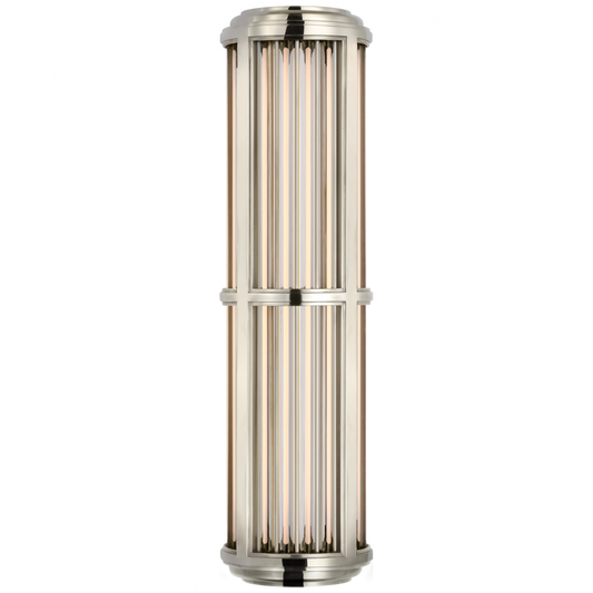 Ralph Lauren Perren Medium LED Wall Sconce Polished Nickel and Glass Rods