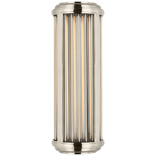 Ralph Lauren Perren Small LED Wall Sconce Polished Nickel and Glass Rods