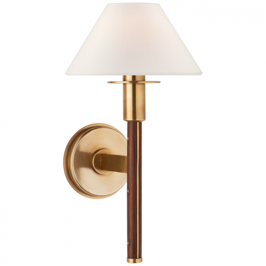 Ralph Lauren Radford Small Sconce Natural Brass and Natural Rift Oak
