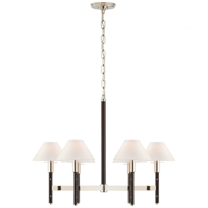 Ralph Lauren Radford Medium Chandelier Polished Nickel and Black Ebony