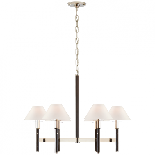 Ralph Lauren Radford Medium Chandelier Polished Nickel and Black Ebony