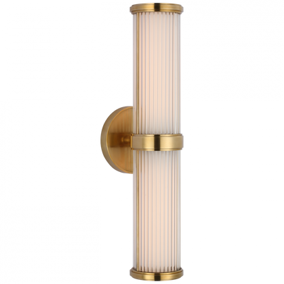 Ralph Lauren Ranier Double LED Bath Wall Sconce Natural Brass