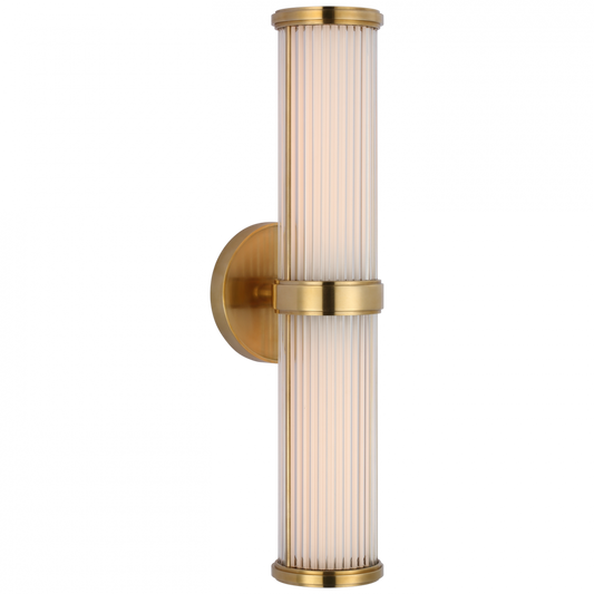 Ralph Lauren Ranier Double LED Bath Wall Sconce Natural Brass