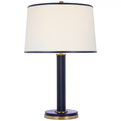 Ralph Lauren Riley Medium Table Lamp Natural Brass and Navy