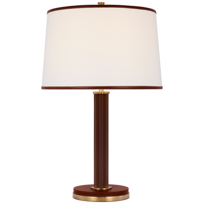 Ralph Lauren Riley Medium Table Lamp Natural Brass and Saddle Leather