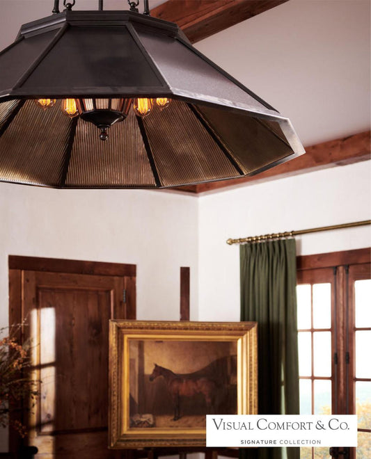 Ralph Lauren Rivington Medium 8-Paneled Chandelier Bronze