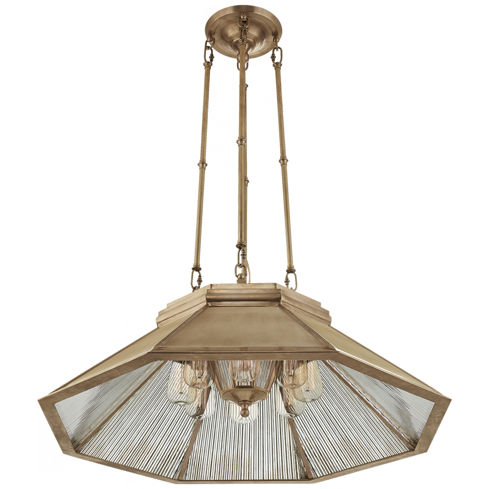 Ralph Lauren Rivington Medium 8-Paneled Chandelier Polished Nickel