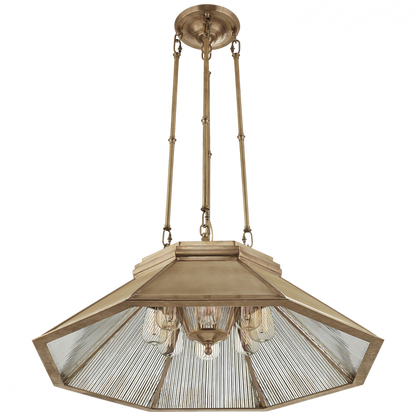 Ralph Lauren Rivington Medium 8-Paneled Chandelier Polished Nickel