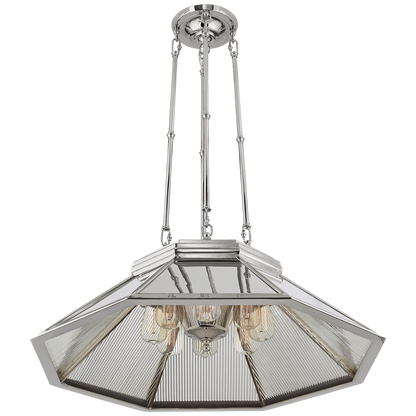 Ralph Lauren Rivington Medium Eight-Paneled Chandelier - Polished Nickel