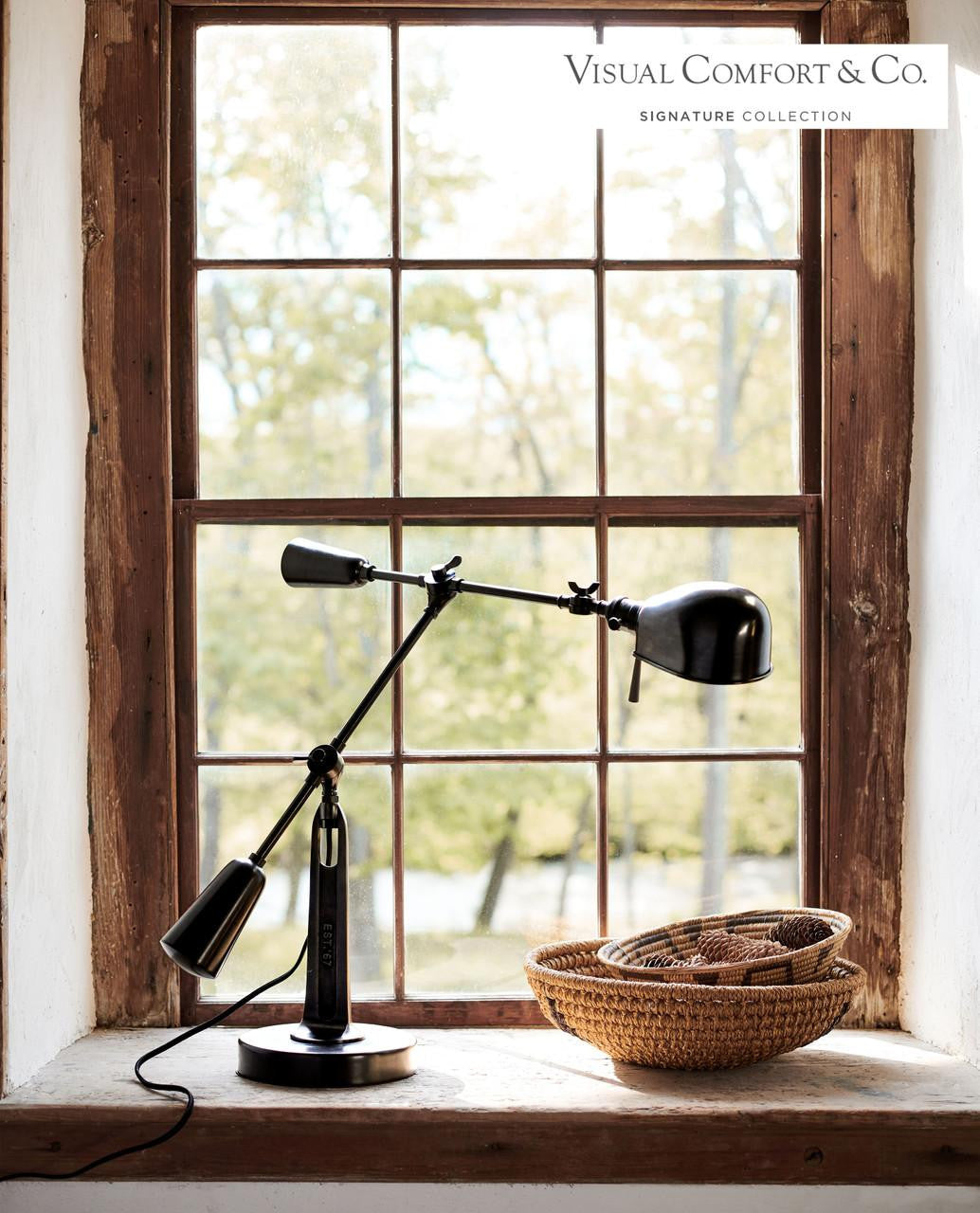 Ralph Lauren RL '67 Boom Arm Desk Lamp - Bronze