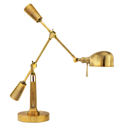 Ralph Lauren RL '67 Boom Arm Desk Lamp Natural Brass