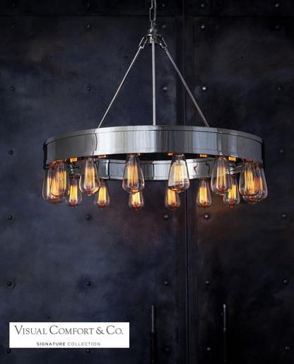 Ralph Lauren Roark 30-in Modular Ring Chandelier Aged Iron
