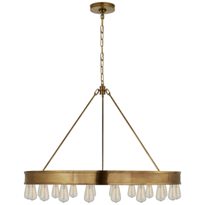 Ralph Lauren Roark 40-in Modular Ring Chandelier Natural Brass