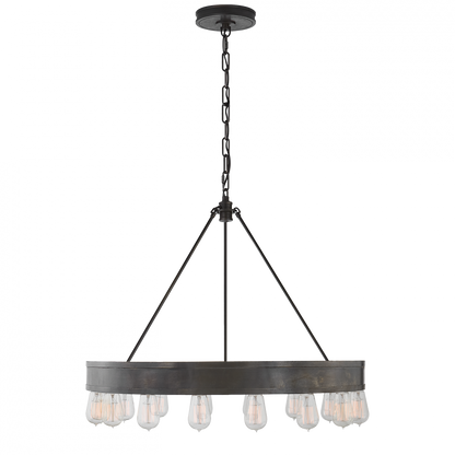 Ralph Lauren Roark 30-in Modular Ring Chandelier Natural Brass