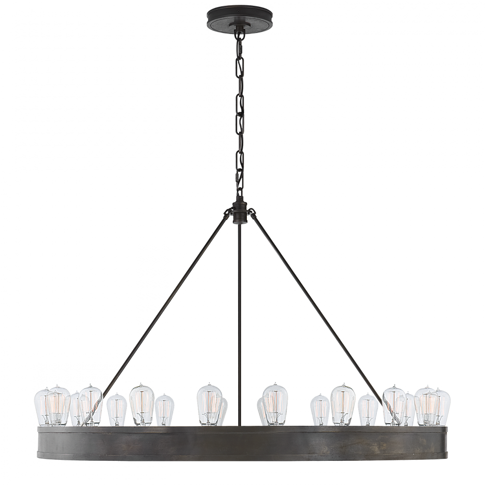 Ralph Lauren Roark 40-in Modular Ring Chandelier Aged Iron