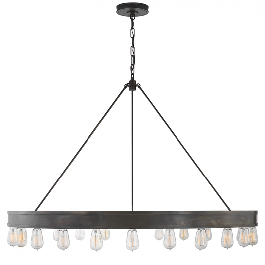 Ralph Lauren Roark 50-in Modular Ring Chandelier Aged Iron