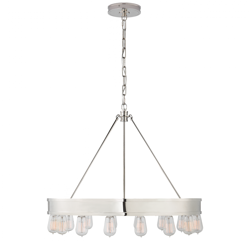 Ralph Lauren Roark 30-in Modular Ring Chandelier Polished Nickel
