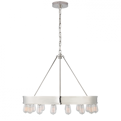 Ralph Lauren Roark 30-in Modular Ring Chandelier Polished Nickel