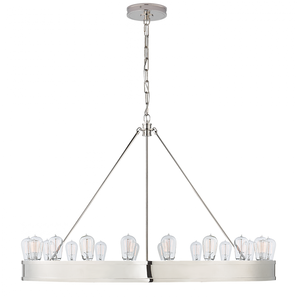 Ralph Lauren Roark 40-in Modular Ring Chandelier Polished Nickel