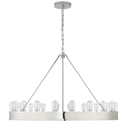 Ralph Lauren Roark 40-in Modular Ring Chandelier Polished Nickel