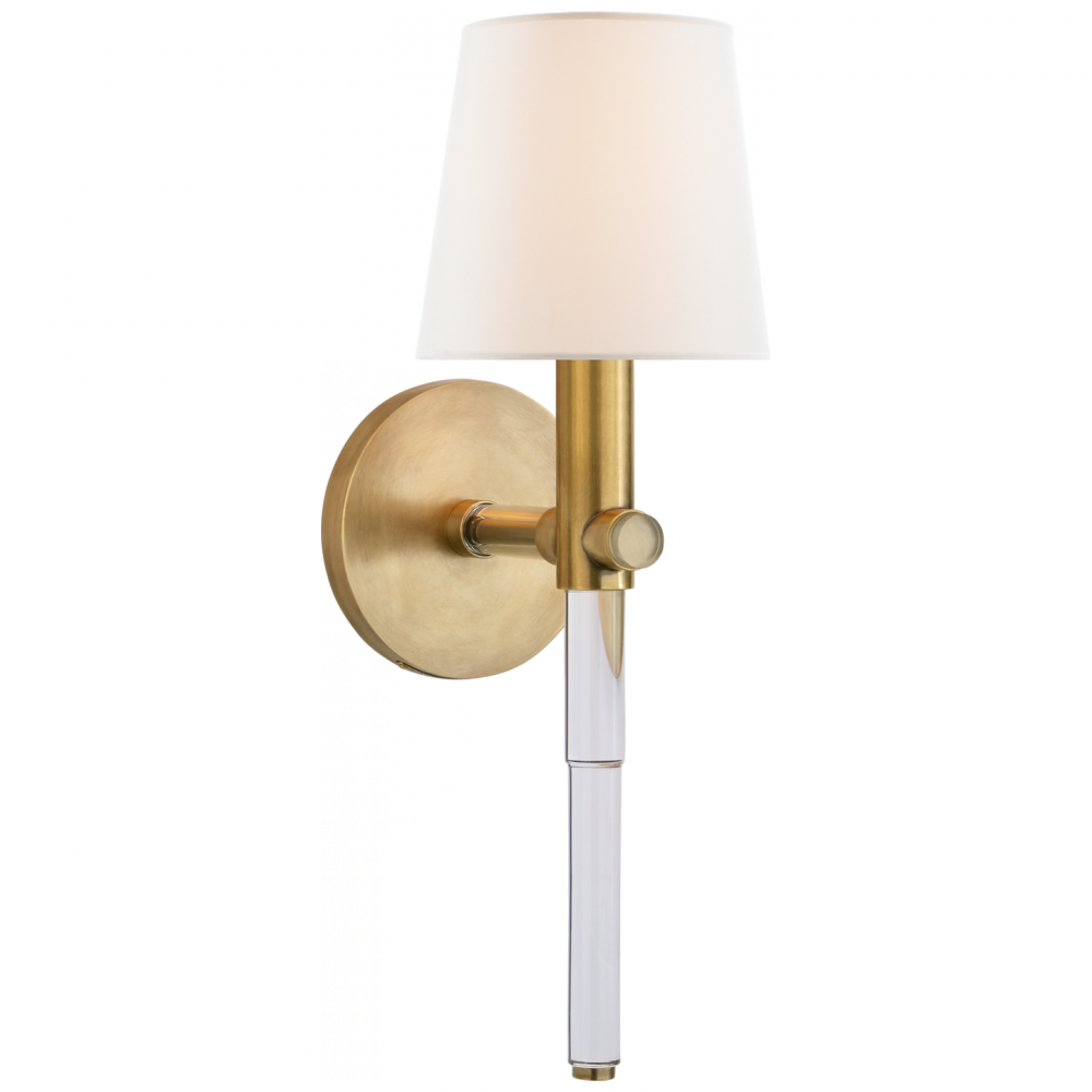Ralph Lauren Sable Tail Sconce Crystal with Brass