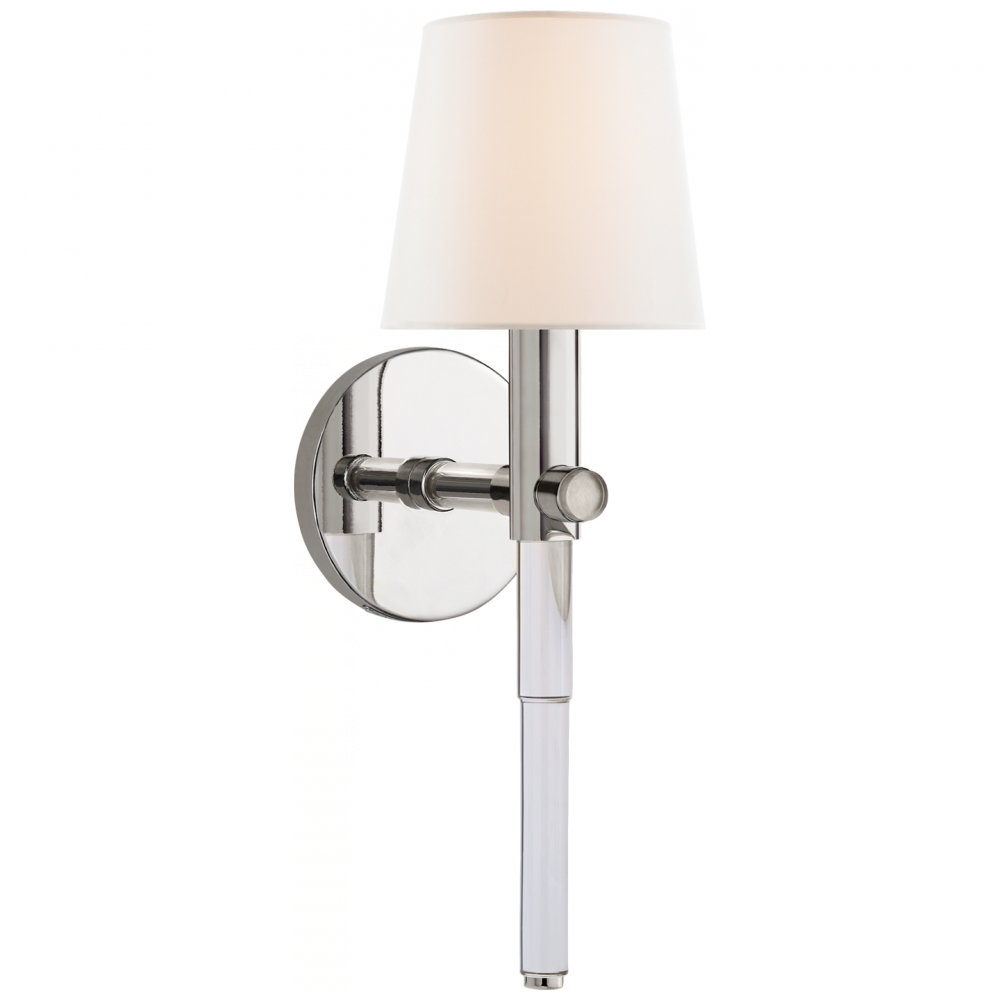 Ralph Lauren Sable Tail Sconce Crystal with Polished Nickel
