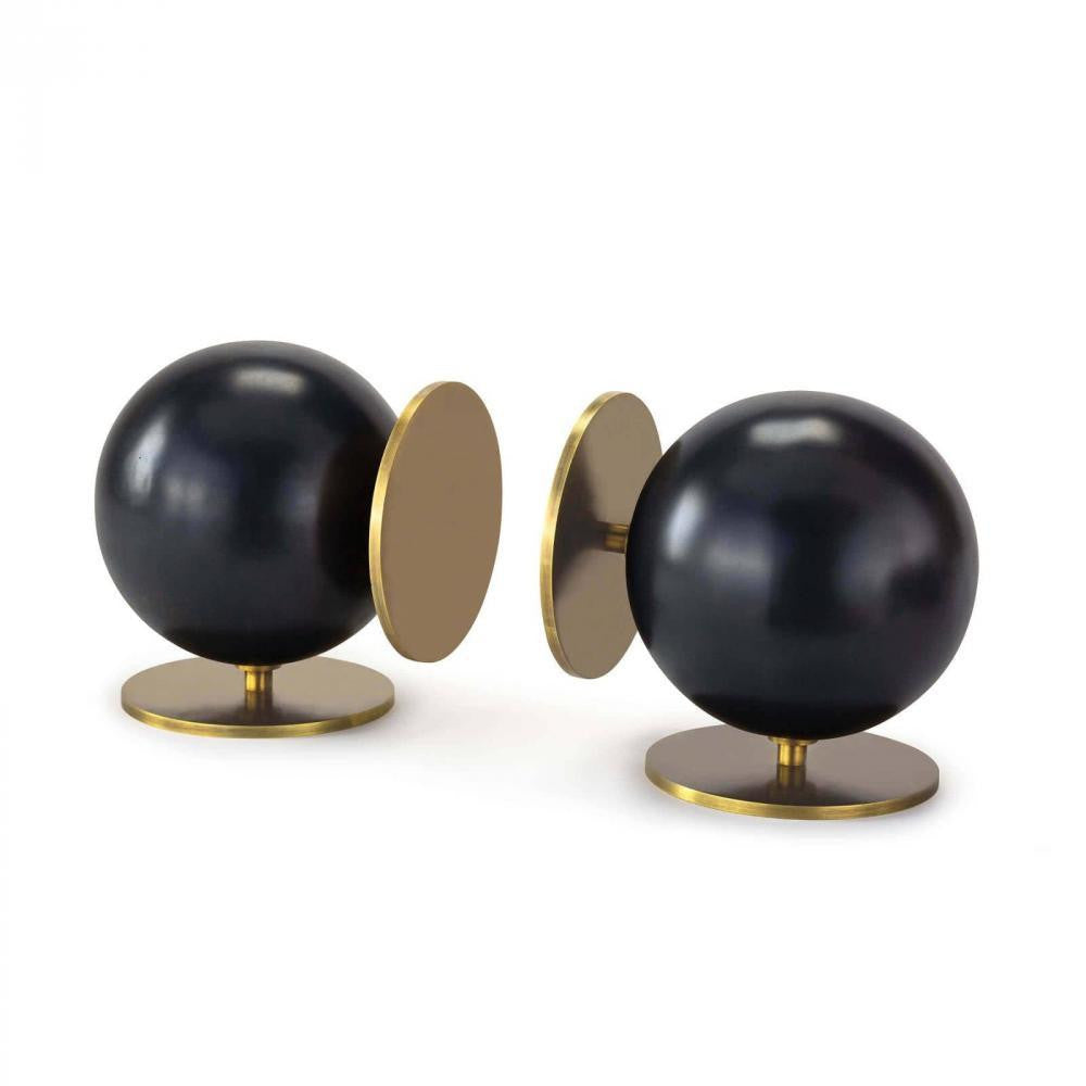 Regina Andrew Grant Grant Bookends Blackened Brass, Black, Brass
