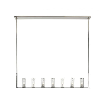 Alora Lighting Revolve 7 Light Linear Chandelier Polished Nickel