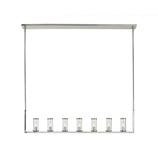 Alora Lighting Revolve 7 Light Linear Chandelier Polished Nickel