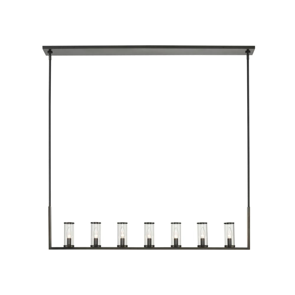 Alora Lighting Revolve 7 Light Linear Chandelier Urban Bronze