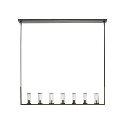 Alora Lighting Revolve 7 Light Linear Chandelier Urban Bronze