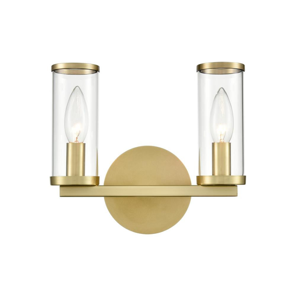 Alora Lighting Revolve 2 Light Wall/Vanity Light Natural Brass