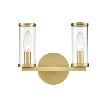 Alora Lighting Revolve 2 Light Wall/Vanity Light Natural Brass
