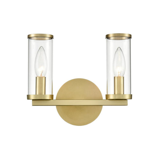 Alora Lighting Revolve 2 Light Wall/Vanity Light Natural Brass