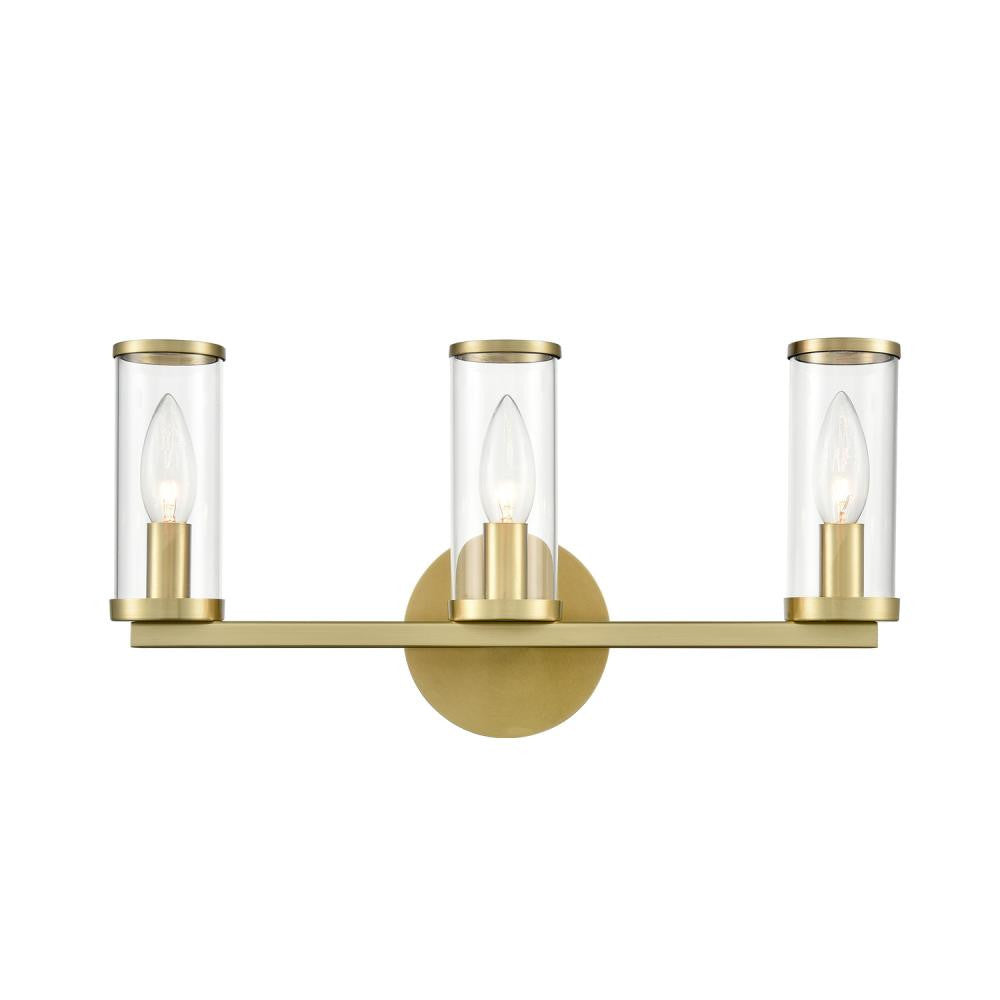 Alora Lighting Revolve 3 Light Wall/Vanity Light Natural Brass