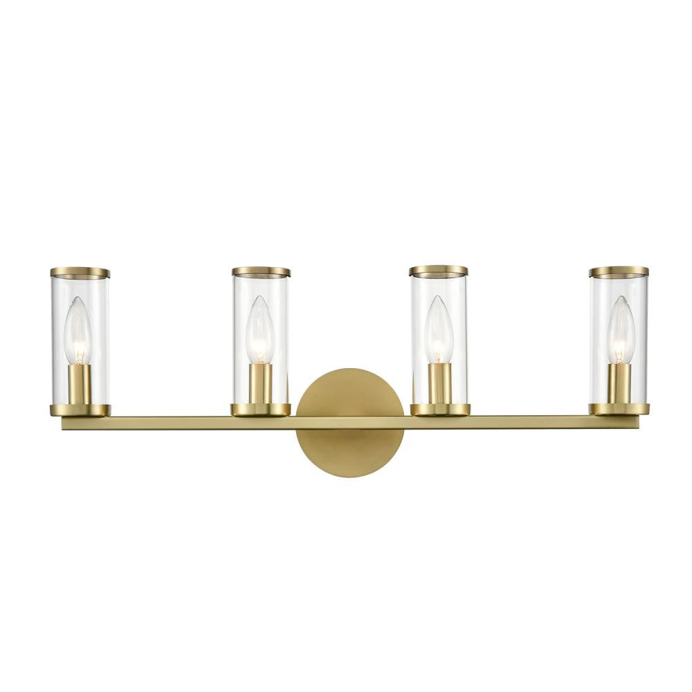 Alora Lighting Revolve 4 Light Wall/Vanity Light Natural Brass