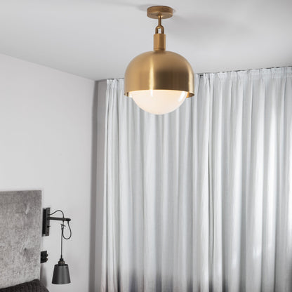 Buster + Punch Forked Ceiling, Shade, Globe, Opal, Medium, Brass